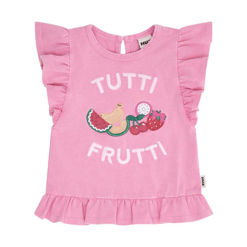 Huxbaby Tutti Frutti Frill Peplum Tee 3-5Y image number 0